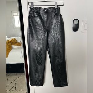 Wilfred Melina snake skin Vegan leather pants size 0